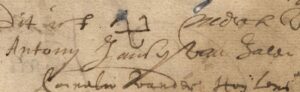 Le nom de Anthony Janszoon van Salee apparaît dans un acte de propriété datant de 1646 (New York State Archives Digital Collection) 